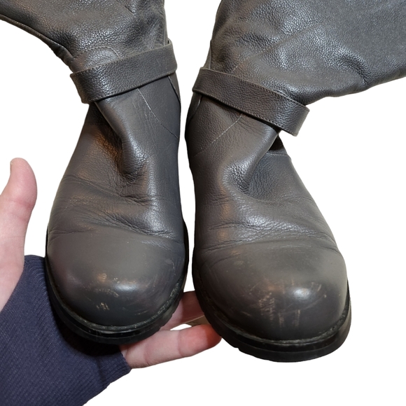 Gabriella Rocha Women's Gray Zip Up Knee High Leather Boots Size 8.5 - Picture 5 of 7